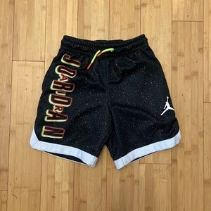 Jordan Black Shorts with Red Speckles